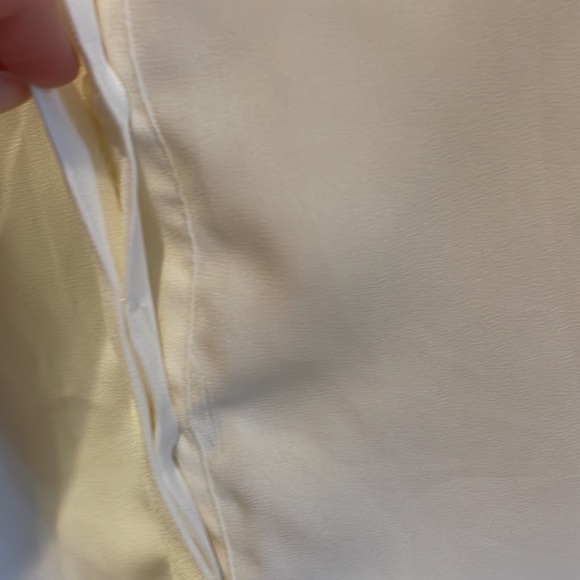 White sheer button up top with lace accents - Picture 5 of 5